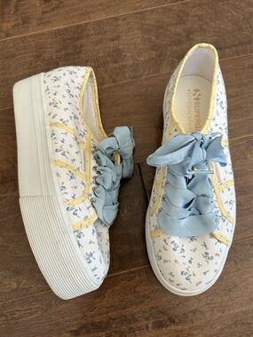 Superga Love Shack Fancy Platform Floral Sneakers